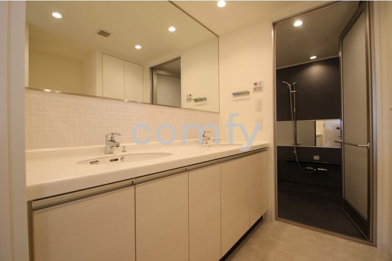 洗面設備　清潔感のあるパウダール