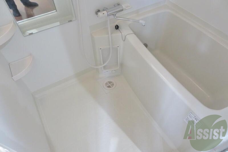 バス・シャワールーム　お風呂はバスタブが広めでゆっくり浸かれそうです。