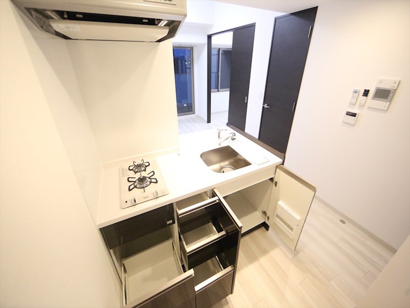 キッチン　システムキッチン（ガス2口コンロ付）カウンターキッチン