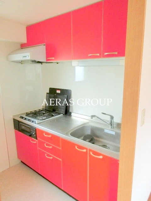 キッチン　２口ガスシステムキッチン