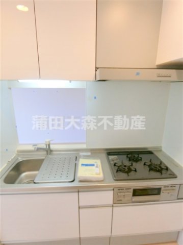 キッチン　3口グリル付システムキッチン　カウンターキッチン