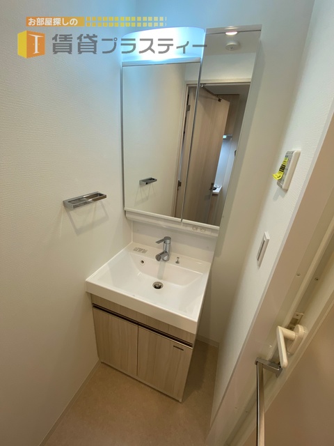 洗面設備　準備の捗る独立タイプ