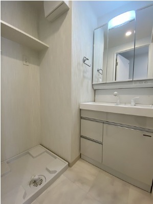 洗面設備　朝の支度はこちらで