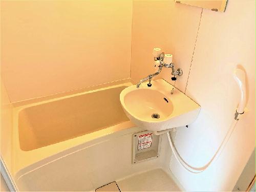 洗面設備　お風呂に洗面台あり。