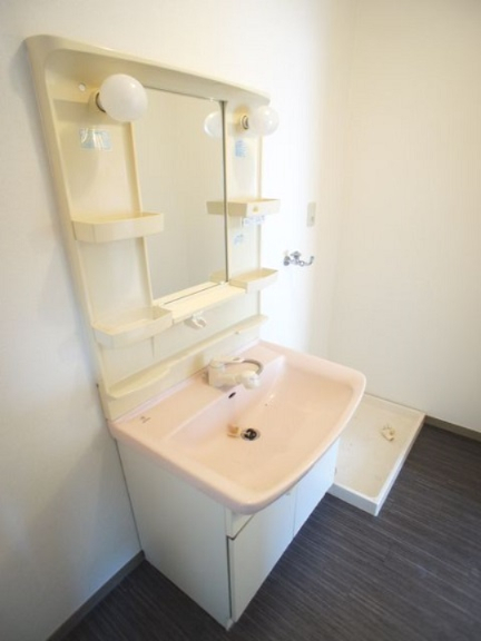 洗面設備　洗髪洗面化粧台と洗濯機置き場があります♪