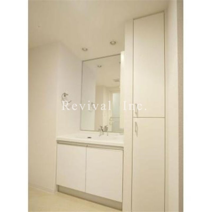 洗面設備　大きな独立洗面台がございます