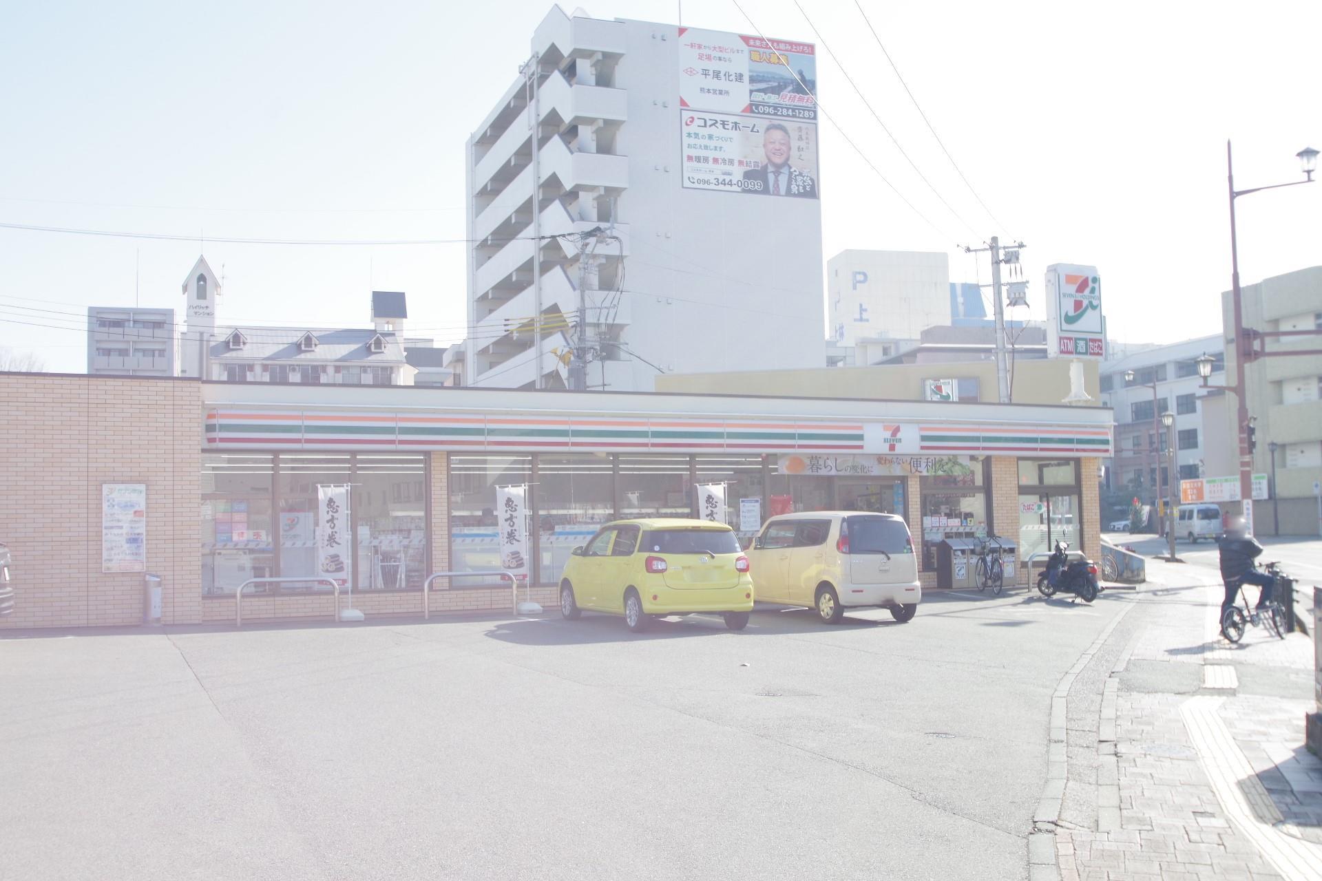 コンビニ　セブン-イレブン 熊本坪井１丁目店（コンビニ）まで130m