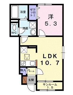 シャトーKINKI Aの間取り写真