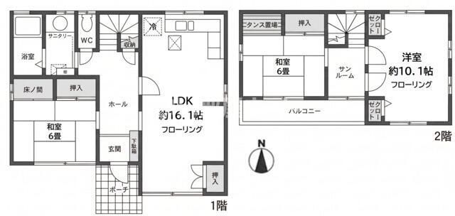 桂台1丁目戸建の間取り写真