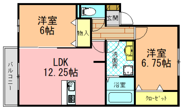 ＪＲ関西本線 法隆寺駅 徒歩5分 2階建 築15年の間取り写真