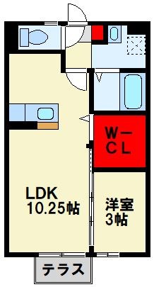 ＪＲ鹿児島本線 折尾駅 徒歩45分 2階建 築21年の間取り写真