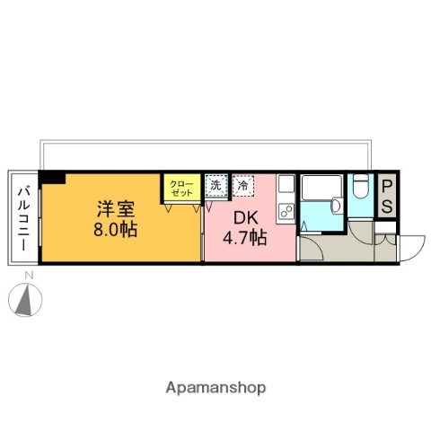 ＪＲ常磐線 綾瀬駅 徒歩5分 8階建 築32年の間取り写真