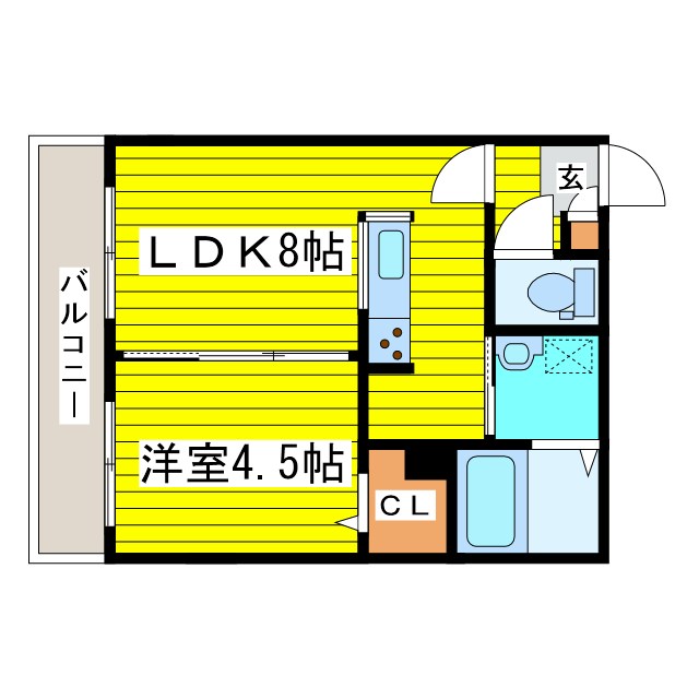 地下鉄東豊線 東区役所前駅 徒歩3分 4階建 築9年の間取り写真
