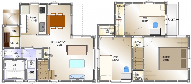 Afit川内の間取り写真