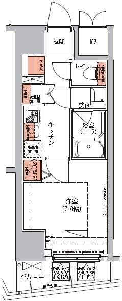 都営浅草線 三田駅 徒歩3分 14階建 築13年の間取り写真