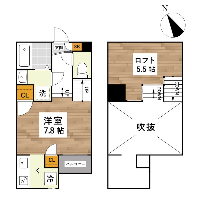 La.Class上熊本Northの間取り写真