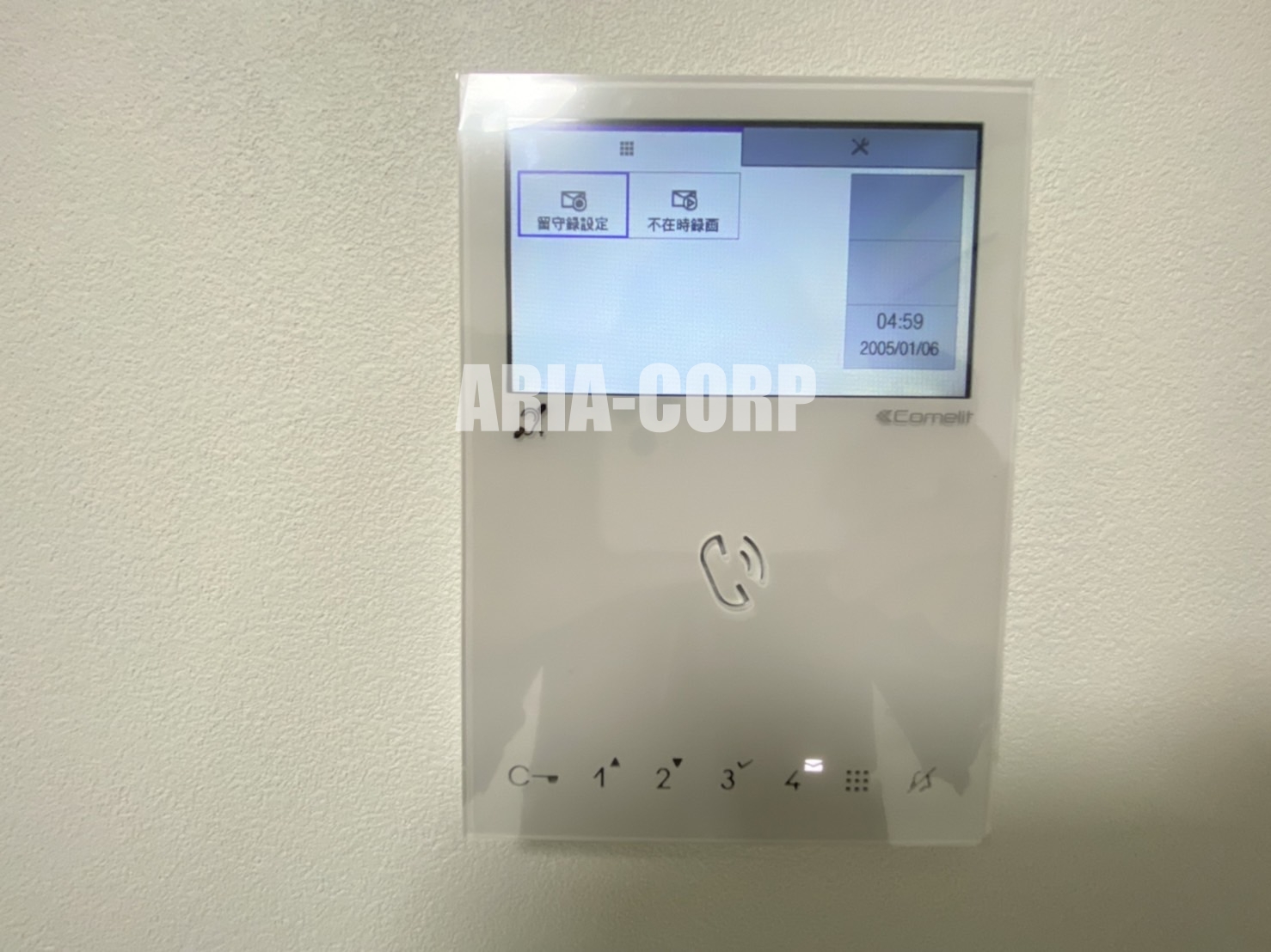 セキュリティ　録画機能付きTVモニターホンで外出時の訪問者も確認できます！