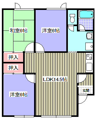 リヴィエール４１２Ｄの間取り