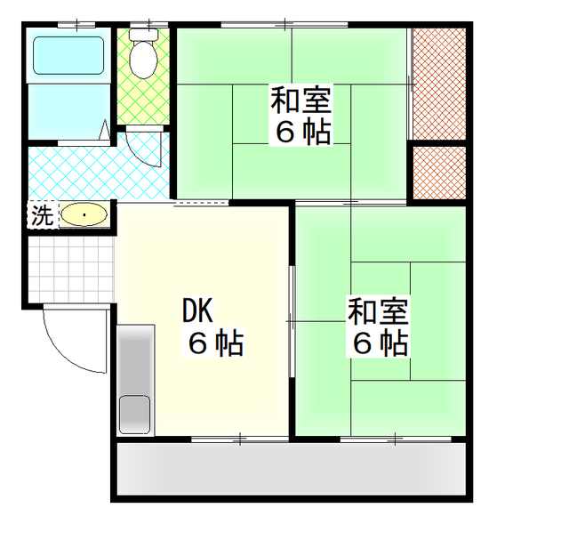 晃ハイツの間取り