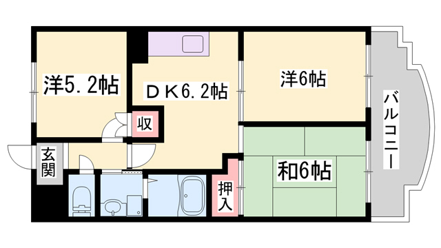 ロイヤルコーポ加古川の間取り