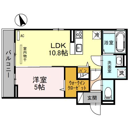 Ｄ‐ＲＯＯＭ女池上山IIの間取り