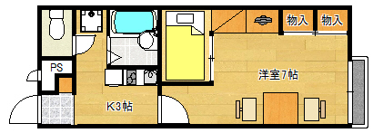 広島市西区古江東町のアパートの間取り