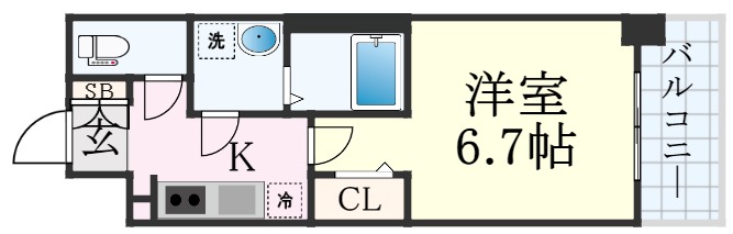 レジュールアッシュ神戸元町の間取り