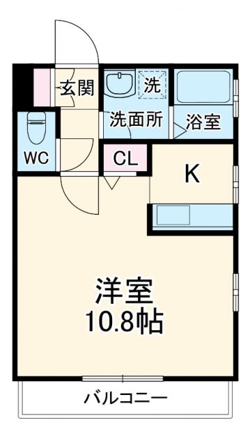 豊川市国府町のアパートの間取り