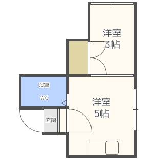 札幌市東区北三十七条東のアパートの間取り