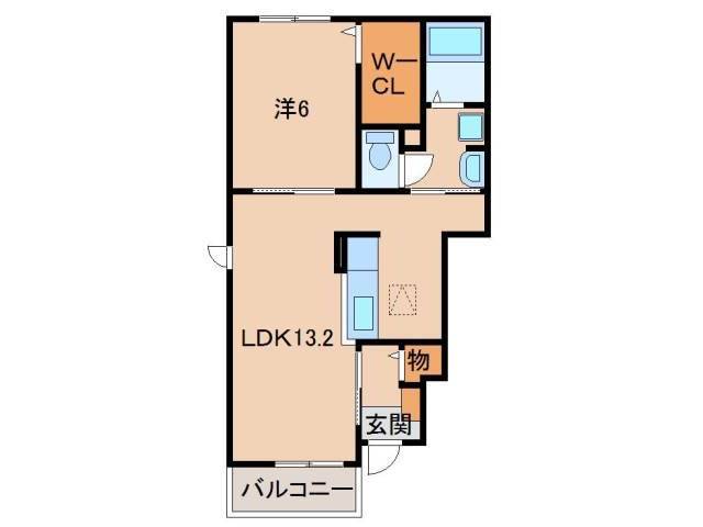 和歌山市松島のアパートの間取り