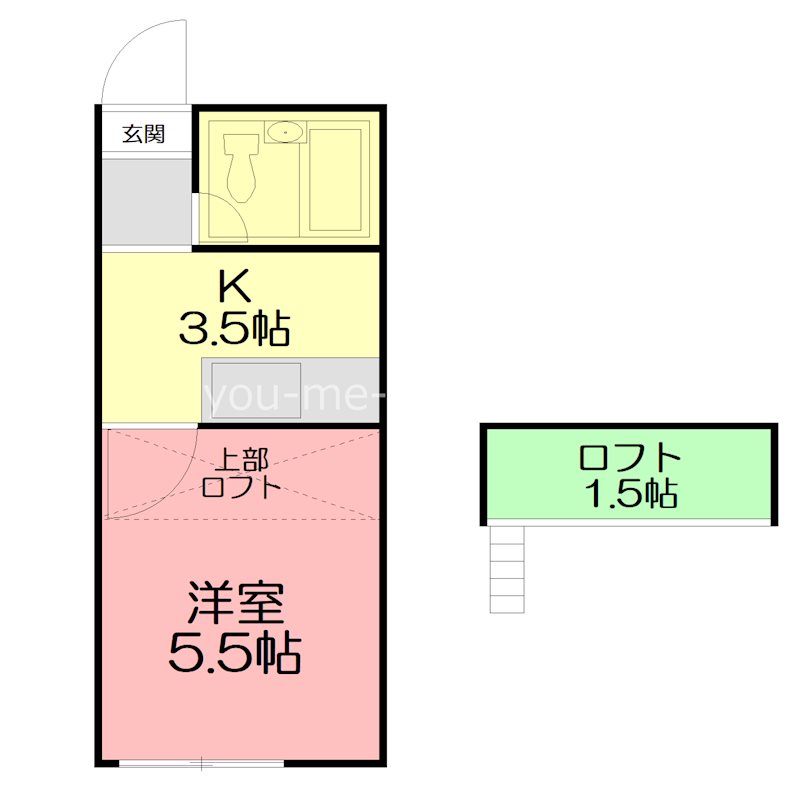 足柄上郡開成町吉田島のアパートの間取り