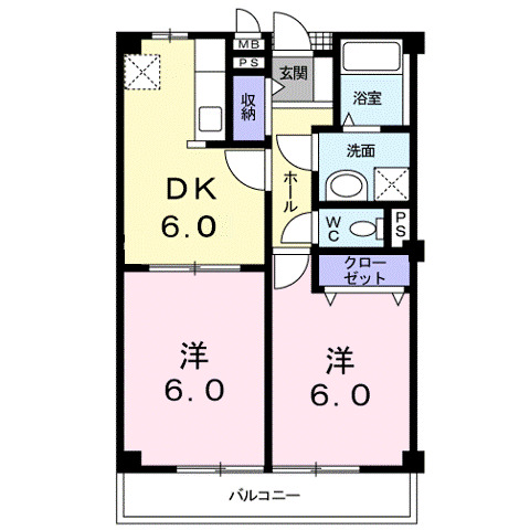 リヴィエールＡの間取り