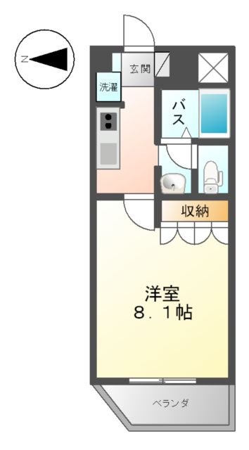 倉敷市阿知のマンションの間取り