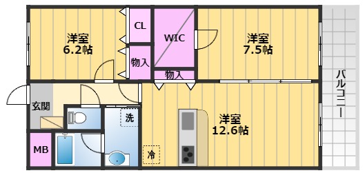 ベルナードサーモスの間取り