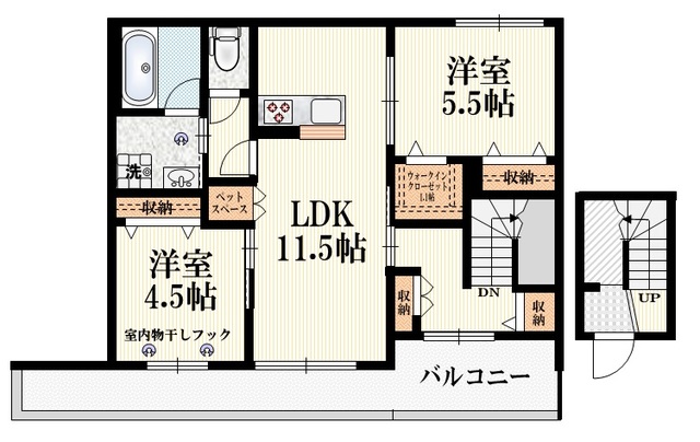 【三鷹市牟礼のマンションの間取り】