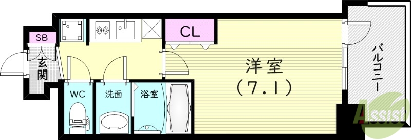 フレシール昭和通の間取り