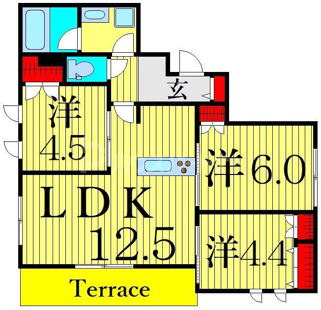 葛飾区東堀切のマンションの間取り