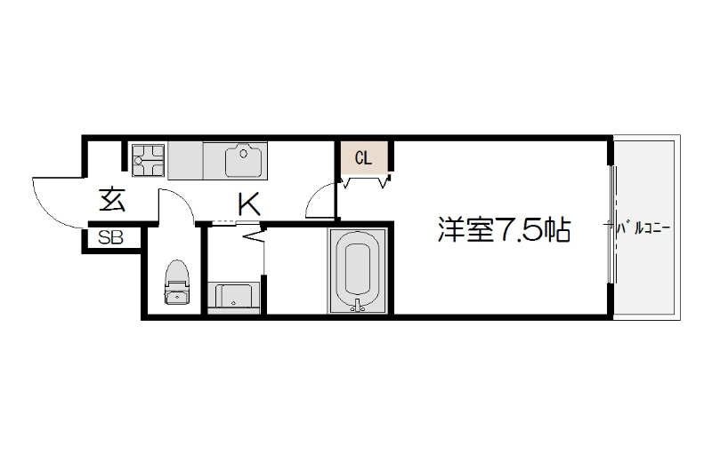 京都市左京区下鴨前萩町のマンションの間取り