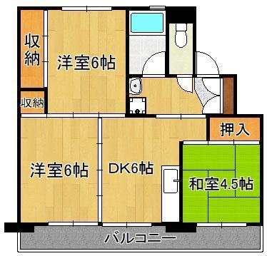 ビレッジハウス片島２号棟の間取り