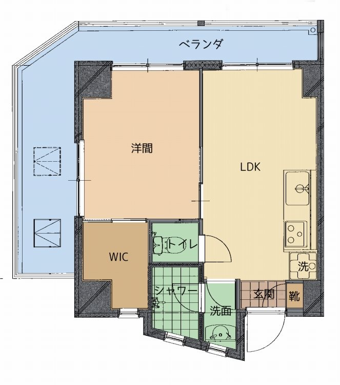 トーマス仲西の間取り