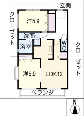 サンタウン弐番館の間取り