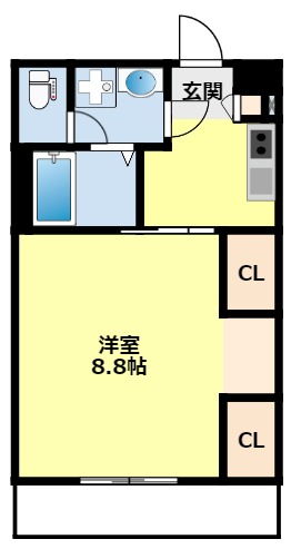 豊田市神田町のアパートの間取り