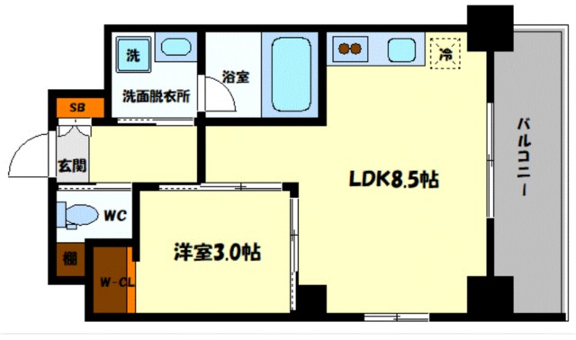 エセリアル清水丘の間取り