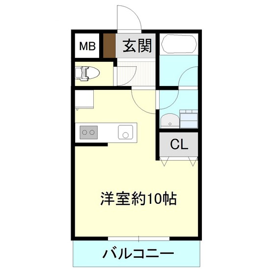 つくばみらい市陽光台のマンションの間取り