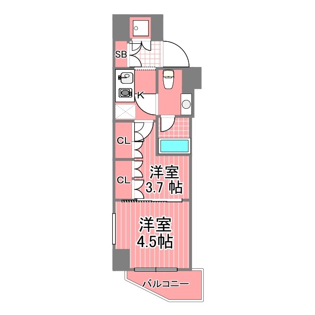 セジョリ横浜鶴見スリーの間取り