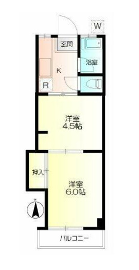 横浜市鶴見区汐入町のマンションの間取り