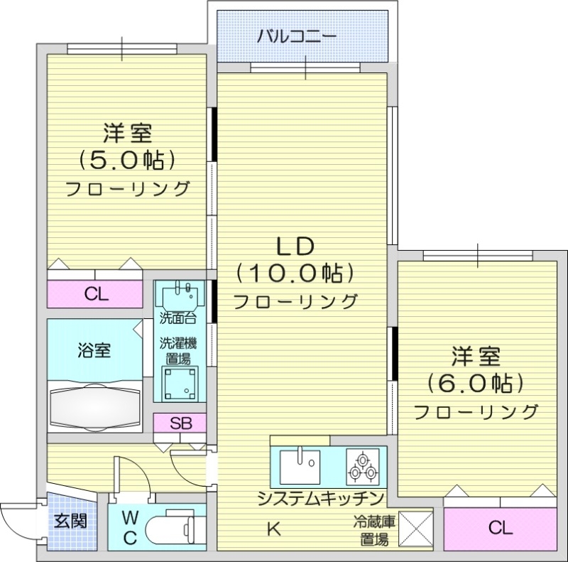 アルシオーネS12の間取り