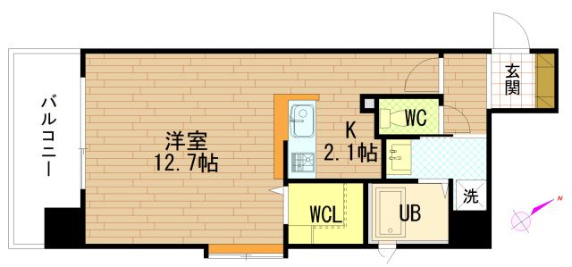 グラビスコート十日市の間取り