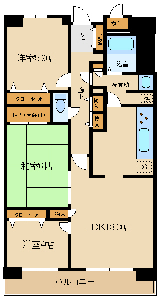 白井ロジュマンの間取り