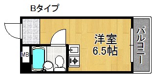 大阪市住之江区中加賀屋のマンションの間取り